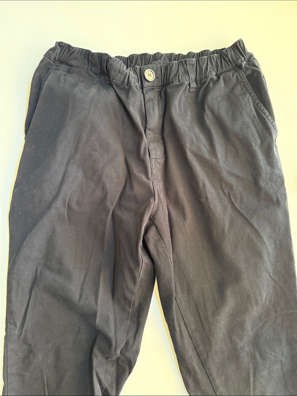 Men's Cove Elastic-Waist Chino Pants in Black - 32